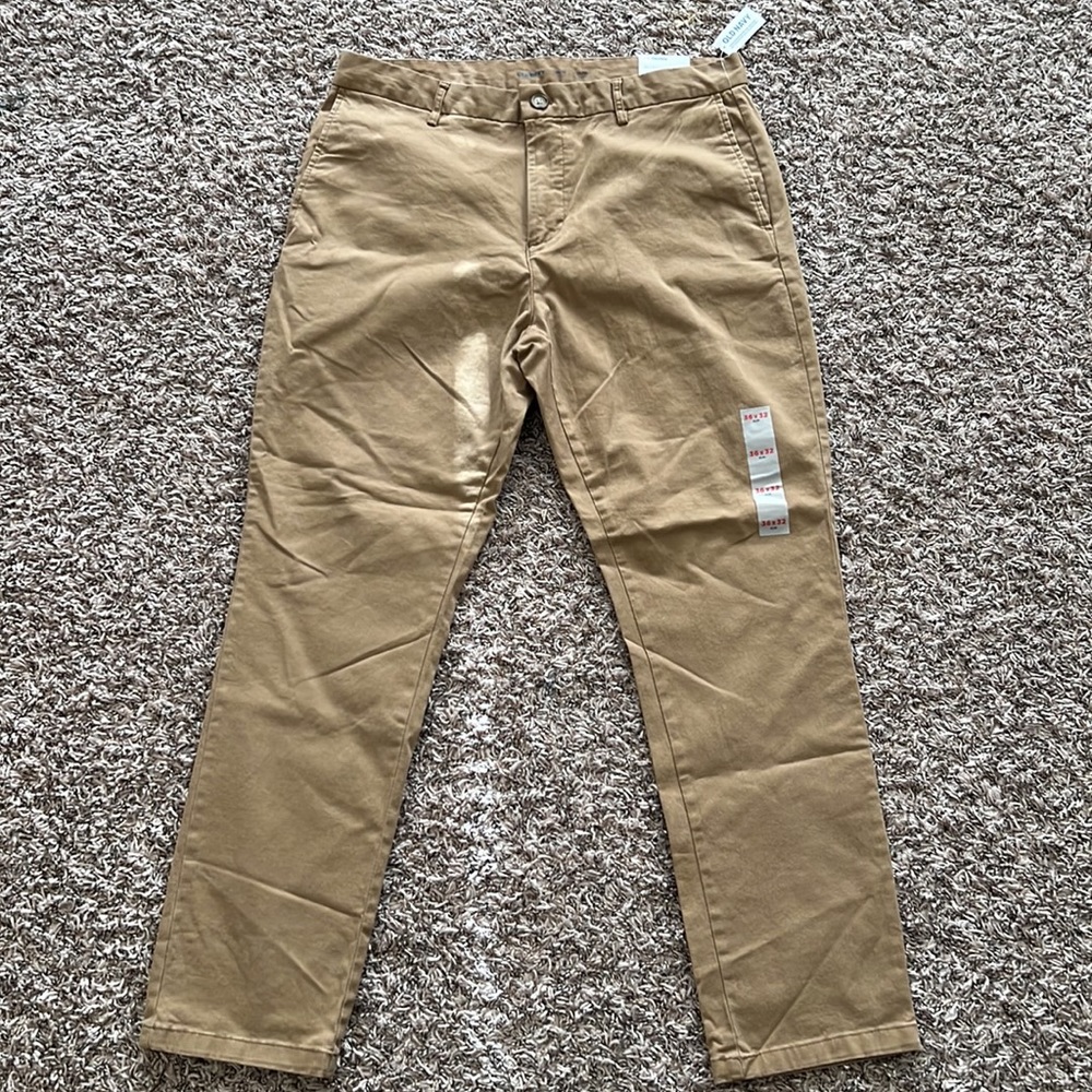 Old Navy Khaki Pants Slim Fit 36x32 Built-in Flex NWT